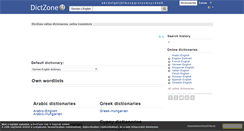 Desktop Screenshot of dictzone.com